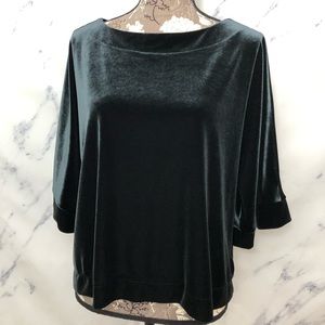 GAP Velvet Bat Wing Kimono Sleeve Boxy Top